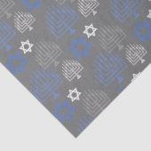 Papier Mousseline Élégant Motif de vacances Blue Hanoukka (Détail)