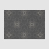 Papier Mousseline Élégant Motif d'ornement foncé (Recto)