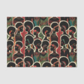 Papier Mousseline Élégant Motif ethnique africain (Recto)