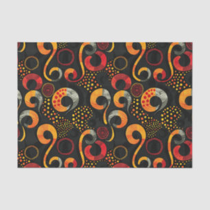 Papier Mousseline Élégant Motif ethnique africain avec des détails r