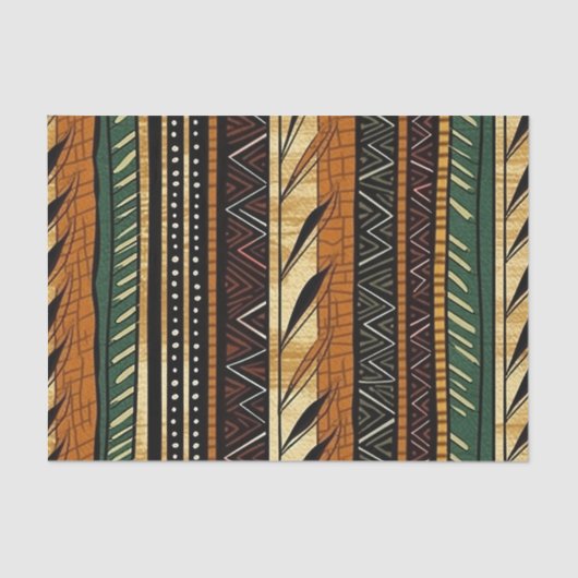Papier Mousseline Élégant Motif ethnique africain avec des détails u (Recto)
