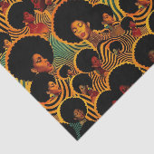 Papier Mousseline Élégant Motif ethnique africain dans des teintes v (Détail)