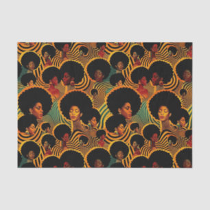 Papier Mousseline Élégant Motif ethnique africain dans des teintes v