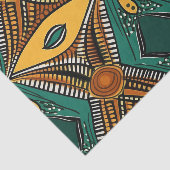 Papier Mousseline Élégant Motif ethnique africain dans les tons rich (Détail)
