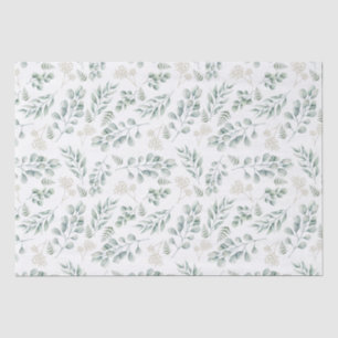 Papier Mousseline Elégant Motif Eucalyptus et Ferns