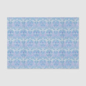 Papier Mousseline Élégant motif floral bleu (Recto)