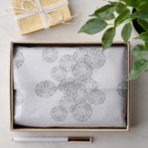 Élégant motif floral bohème chic noir et blanc à m
