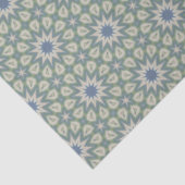 Papier Mousseline Elégant Motif géométrique moderne vert et bleu (Détail)