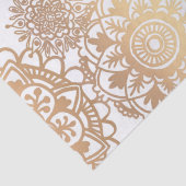 Papier Mousseline Elégant Motif Mandala or et blanc (Détail)