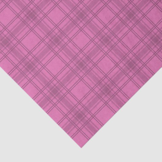 Papier Mousseline Élégant Motif Tartan rose (Détail)