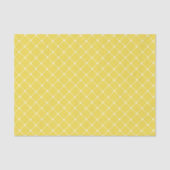 Papier Mousseline Élégant Motif Trellis | jaune (Recto)