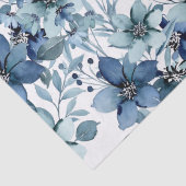 Papier Mousseline Élégant Motif Vintage bleu chintz (Détail)