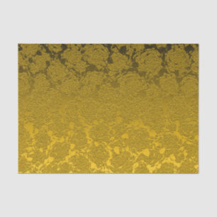 Papier Mousseline Elégant moutarde jaune noir moderne