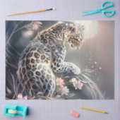 Papier Mousseline Elegant Night Safari Floral Leopard Decoupage  (Artisanat)