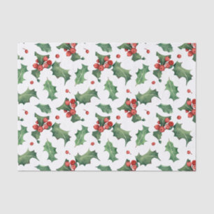 Papier Mousseline Élégant Noël de la Berry Rouge