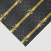 Papier Mousseline Élégant noir et or (Détail)