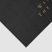 Papier Mousseline Élégant noir et or Look Script Joyeux Noël (Détail)