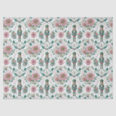 Papier Mousseline Elegant Nutcracker & Flowers Print (Recto)