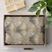 Papier Mousseline Elégant or noir art déco (Cadeau)