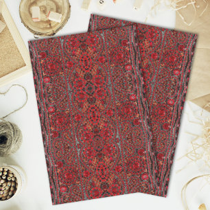 Papier Mousseline élégant or raffiné ruby rouge bordeaux