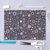 Papier Mousseline Élégant or rose métal xmas hiver (Artisanat)