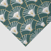 Papier Mousseline Elégant or turquoise art déco (Détail)