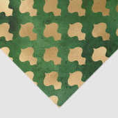 Papier Mousseline Élégant or vert de Noël ornements motif (Détail)