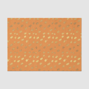 Papier Mousseline Élégant orange et or