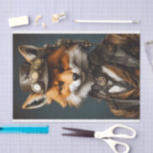 Papier Mousseline Elégant Orange Steampunk Fox (Artisanat)