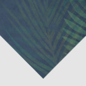 Papier Mousseline Élégant Palme Vert foncé Feuille Motif Tropical (Détail)