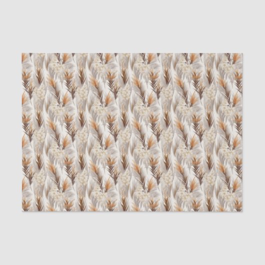 Papier Mousseline Elégant Pampas Grass carrelé (Recto)