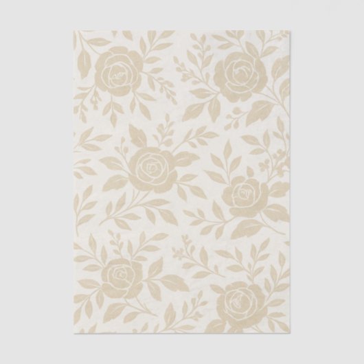 Papier Mousseline Élégant papier de découpage Rose beige (Recto)