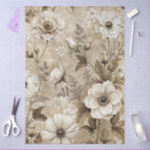 Papier Mousseline Élégant papier de fond floral blanc (Artisanat)