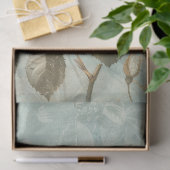 Papier Mousseline Elégant papier de tissu chic shabby papillon et ro (Cadeau)