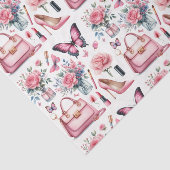 Papier Mousseline Elégant papier de tissu de mode rose fille (Détail)