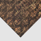 Papier Mousseline Élégant papier de tissu gothique victorien Brown D (Détail)