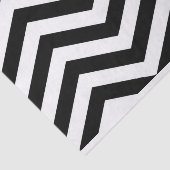 Papier Mousseline Élégant papier de tissus Chevron blanc noir (Détail)