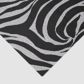 Papier Mousseline Elégant Parties scintillant noire Silver Zebra Pos (Détail)