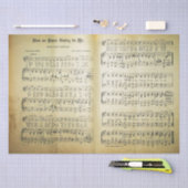 Papier Mousseline Élégant Partition Vintage Notes Love Song (Artisanat)