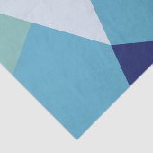 Papier Mousseline Élégant pastel géométrique bleu marine et vert mer (Détail)