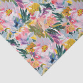 Papier Mousseline Élégant Pastel rose Abstrait motif floral (Détail)