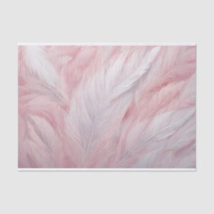 Papier Mousseline Elégant Pastel rose et blanc en plumes texture