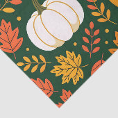 Papier Mousseline Élégant Patch Citrouille Automne et Feuilles Autom (Détail)