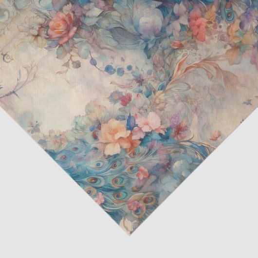 Papier Mousseline Elégant Peacock (Détail)