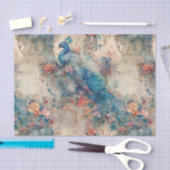 Papier Mousseline Elégant Peacock (Artisanat)