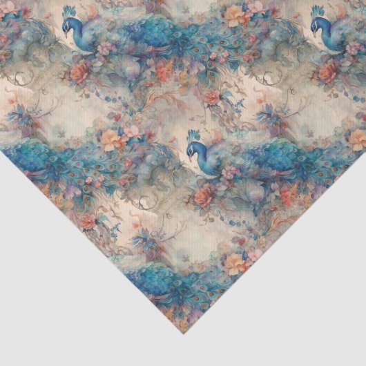 Papier Mousseline Elégant Peacock (Détail)