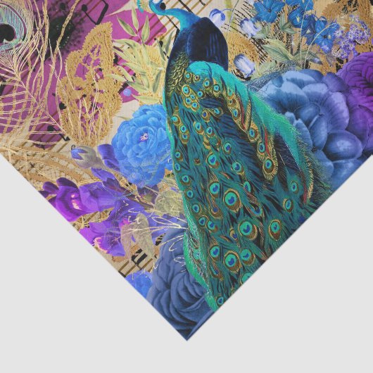 Papier Mousseline Elégant Peacock (Détail)