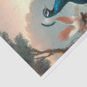 Papier Mousseline Élégant Peacock Floral Decoupage papier de papier (Détail)