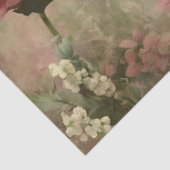 Papier Mousseline Elégant Peacock Floral Ephemera Découpage (Détail)