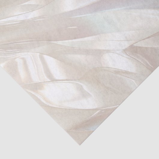 Papier Mousseline Elégant Pearl White Shell Abstrait (Détail)